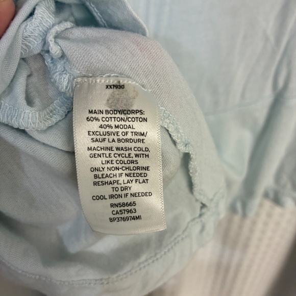 BP Light Blue Peplum Short Sleeve Top Size Medium - Picture 6 of 6